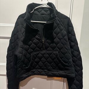 Lululemon Black Quilted HalfZip Scooba Jacket size m/l